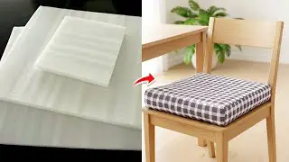 Foam Ke Tukde Se Banaye Chair Cushion/Chair Cushion Banane Ka Tarika