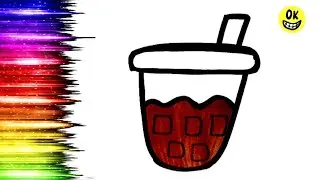 Cold Drink 🥤 Drawing, Colouring for kids, Drawing for kids, Easy Drawing for kids, Kids Drawing 