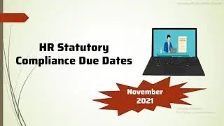 Statutory Compliance November 2021 | Labour Law Compliances 2021 | #statutorysolution