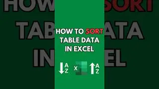How to sort table data in #excel