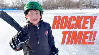 Amazing Hockey Outdoor Rink - 9 Year Old Kid