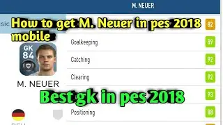 scout combination of best gk in Pes 2018 Mobile