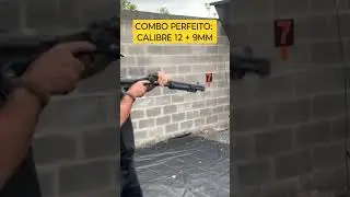 QUANDO A CALIBRE 12 D&Aacute; PAU, A 9MM SALVA!#shorts