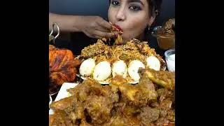ASMR: EATING SPICY CHICKEN CURRY 🔥 BIRIYANI RICE || #shorts #mukbangn #asmreating #mukbangasmr #asmr