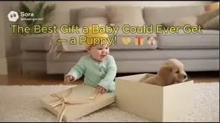 The Best Gift a Baby Could Ever Get &mdash; a Puppy! 💛🎁🐶