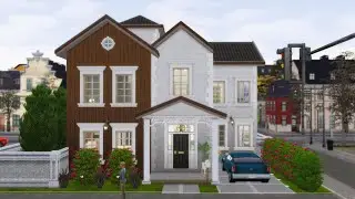 CASA MODERNA CLÁSICA EN UN BARRIO EUROPEO | Los Sims 4