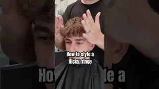 How to style a fluffy fringe #hairvideos #barbercoach #barberlife #hairtutorial #fringe #fluffy