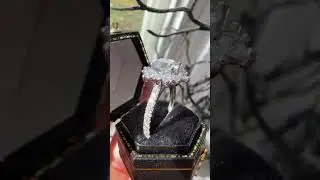 Snowflake Moissanite Halo Engagement Ring.