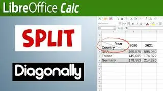 How to Split a Cell into Two Headers in LibreOffice Calc