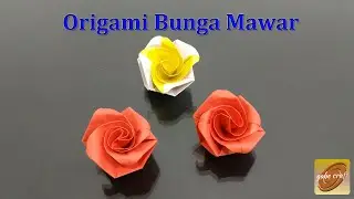 Cara Membuat Origami Bunga Mawar dari Kertas - Origami Bunga Mawar -Origami Bunga