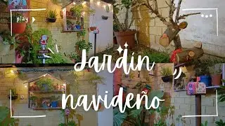 🎅🏼Navidad en mi jardín🪴Adornando el patio y el balcón 🫎🎅🏼 Mi esposo hizo roles en el horno de leña🪵