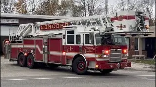 Concord, NH Fire Department Tower 1 Responding 