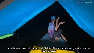 Sampai Di Hadang Buaya Besar. Mancing Dan Pasang Tajur Di Hajar Badai Hujan. #fishing 