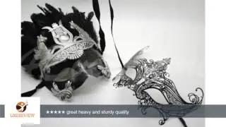 New Queen Couples Collection - His and Her's Black Masquerade Mask Set | Review/Test