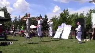 Jumping Front Kick Board Breaking Demo