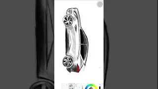 #DSA #short #Youtubeshort Digital Sketch Art Car Sketching