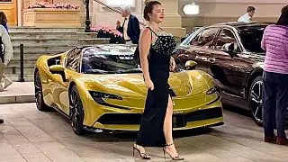 MONACO LADIES BEST SUPERCAR ARRIVALS & BILLIONAIRE LUXURY NIGHTLIFE #monaco #supercars #money