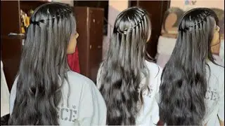 How to waterfall braid your own hair for beginners -easy step by step #fypシ #hairtutorial #viral