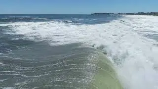 Hampton Beach surf from Hurricane Erin, way far away