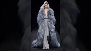 Stunning fur coats in vibrant contrasts🌈Эффектные шубы в контрастных цветах #fashion #shortsvideo