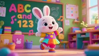 ABC and 123 Song with Baby Bunny 🐰🔤🔢 | Alphabet & Numbers for Kids
