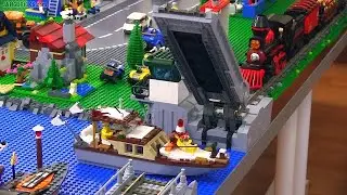 LEGO custom train drawbridge MOC that works! 🚂 from May 09 2015