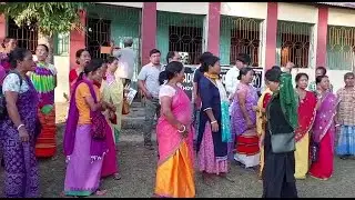 SCHOOL MID-DAY MEAL WORKERS PROTESTED FOR FULFILLMENT OF VARIOUS DEMANDS IN MAREHADUK S.B SCHOOL