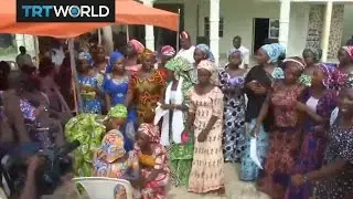 Released Chibok girls reunite with families
