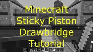 Minecraft Sticky Piston Drawbridge Tutorial