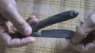 Bengall cast steel straight razor parcel