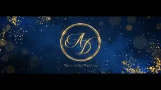 Midnight Blue and Gold Elegant LED Wall Animation ✨💍