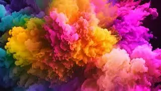 #ai #generated explosion of colored smoke colorful explosion  #vjloops, #yoga #yogabackround #djback