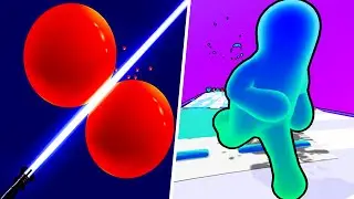 LASER BUBBLES 3D vs MERGE RUSH 3D - Max Level Gameplay (Part 1)