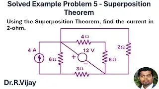 Solved Example Problem 5 - Superposition Theorem #bee