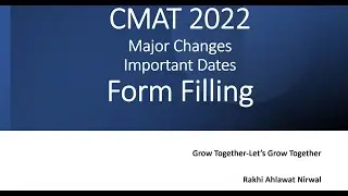 CMAT  Exam| CMAT Form Filling Session| Major Changes|Important Dates| Innovation & Entrepreneurship