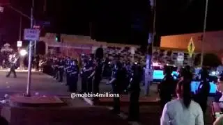 Unseen #POLICE standoff at #NipseyHussle procession
