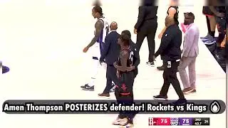 Amen Thompson Throws Down Monster Poster Dunk as Rockets and Kings Clash 👀