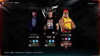 WWE 2K25 triphle threat match undertaker  vs john cena vs hulk hogan 