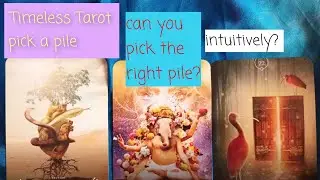 Timeless 🐍 pick a pile🐘 tarot.🦩 Can you 😇intuitively pick your pile?