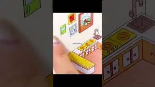[StickerASMR] diy landscape stickers restaurant 🤩 #sticker #satisfying #shorts