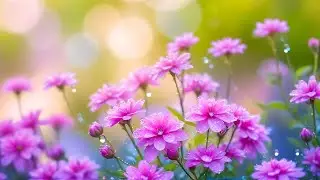 Цветы, наполненные утренней росой 🌺Успокаивающая музыка восстанавливает нервную систему,расслабляющ