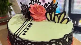 New vanilla cake design | how to make eggless vanilla cake #Viral