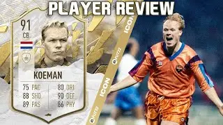 CRAZY STATS! 🤯 91 PRIME ICON KOEMAN PLAYER REVIEW! FIFA 22 ULTIMATE TEAM