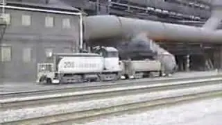 Filling a hot metal car at Bethlehem Steel