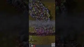 Мясорубка из поезда в Factorio #Shorts