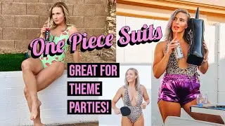 Amazon Swimwear one piece review / 80s inspired theme costumes and outfits shorts and swim idea