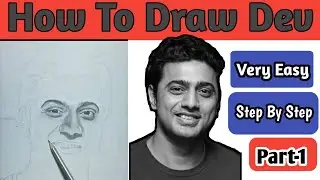 How To Draw Dev/ Actor Dev Face Drawing/ Part-1