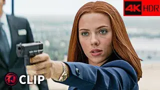 Black Widow Crashes Pierce&rsquo;s Meeting / Captain America The Winter Soldier (2014)