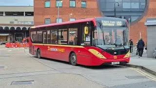 On loan to Metrobus: Southern Transit Enviro200 MMC CMs3 (GB21 JCB), Redhill Bus Stn, 100 11/12/2025