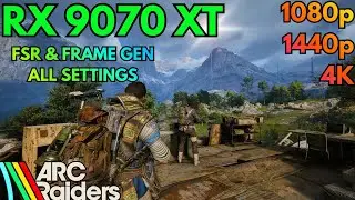 ARC Raiders FPS Benchmark 🔥RX 9070 XT 16GB | 1080p vs 1440p vs 4K (Low&ndash;Cinematic) + FSR & Frame Gen